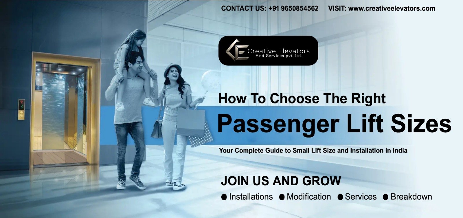 passenger lift sizes